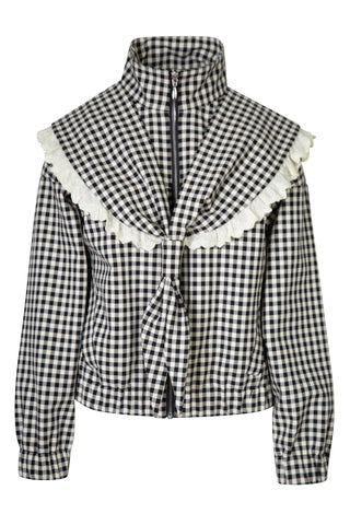 Sailor Collar Gingham Blouse | new with tags (est. retail $478)