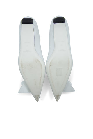Leather Twist Floral 15mm Ballerina Flat | FW'23 ( est. retail $1,120) Flats Prada   