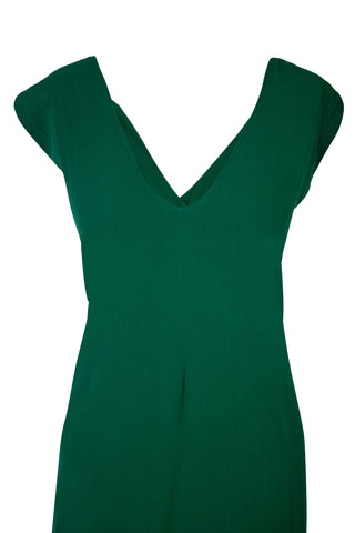 V-Neck Maxi Dress in Green Dresses Rosetta Getty   