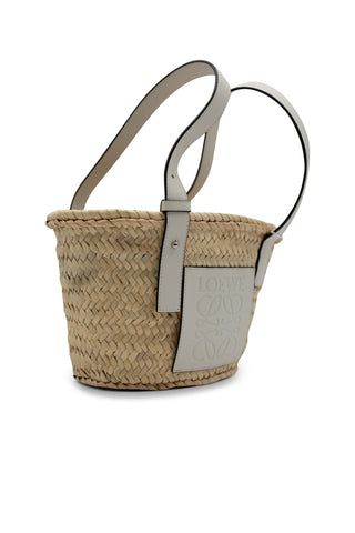 Small Basket Bag in Palm Leaf and Calfskin | (est. retail $590)