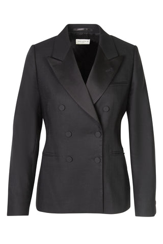 Wool & Mohair Double Breasted Tuxedo Jacket