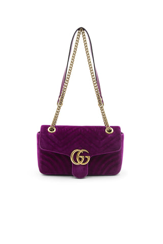 GG Marmont Matelasse Velvet Bag Shoulder Bags Gucci   