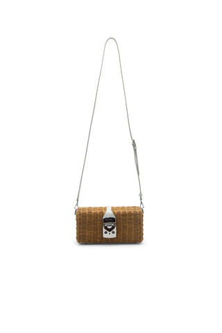 Madras Leather & Wicker Shoulder Bag | (est. retail $1,550) Shoulder Bags Miu Miu   