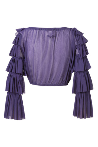 Vintage Soleil Fuzzi Mesh Boho Top | new with tags (est. retail $2,900) Shirts & Tops Jean Paul Gaultier   