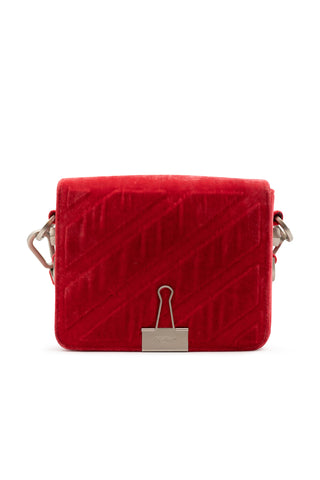 Binder Clip Crossbody Bag in Crimson