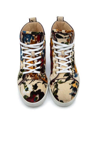 Bip Bap Floral Velvet High Top Sneaker | (est. retail $995) Sneakers Christian Louboutin   
