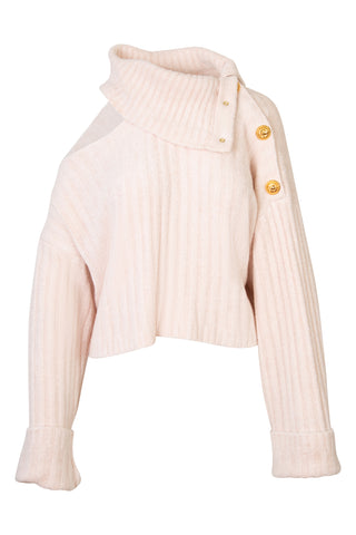 Chenielle Cut-out Cropped Sweater | new with tags (est. retail $1,850) Sweaters & Knits Balmain   