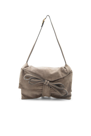 Suede Bow Front Flap Shoulder Bag Crossbody Bags Valentino   