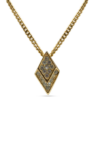 Diamond Shaped Embellished Pendant on Chain Necklaces Christian Dior   