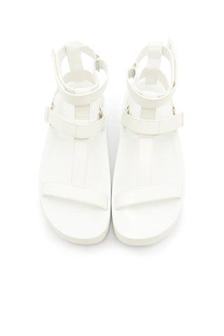 White Calfskin Enid T-Strap Sandals Sandals Hermes   