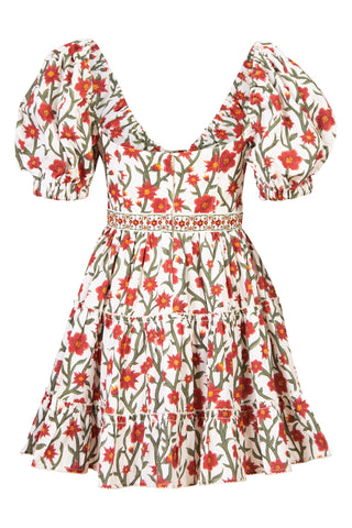 Manzanilla Floral Cotton Poplin Mini Dress | PF '21 | (est. retail $620) Dresses Agua by Agua Bendita   