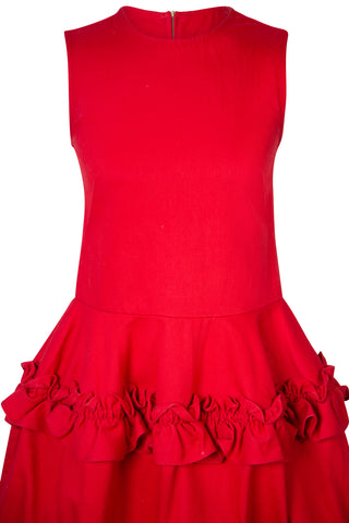 x J Brand Red Ruffled Mini Dress | (est. retail $590)