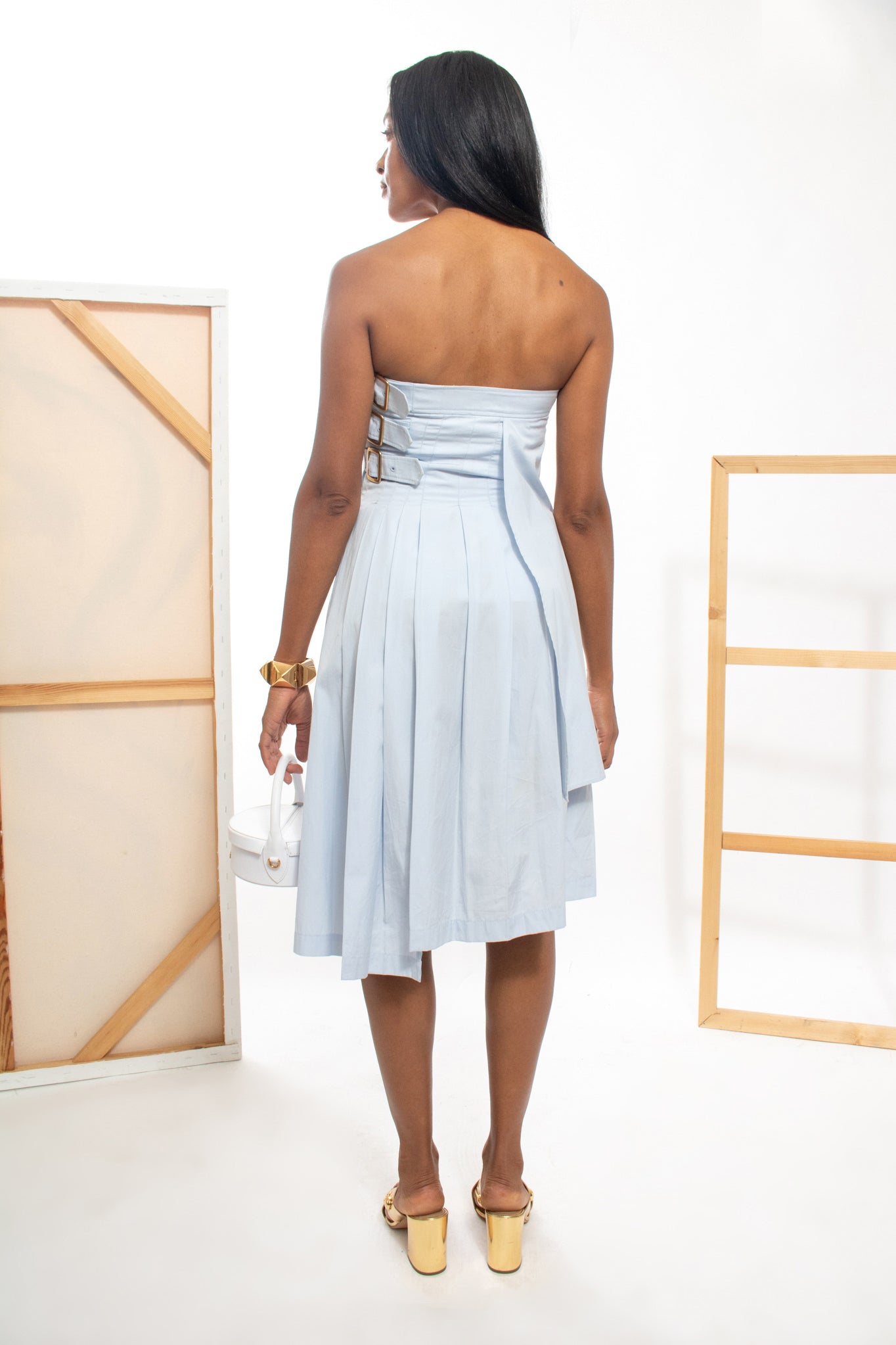 Givenchy Strapless Buckle Midi Dress – Dora Maar