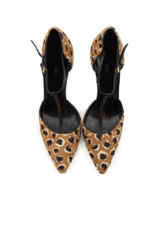 Shanghai Leopard Print T-Strap Pumps | Pre-Fall '14 Collection Heels Gucci   