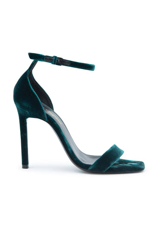Amber Velvet Ankle-Strap 105mm Sandal Sandals Saint Laurent   