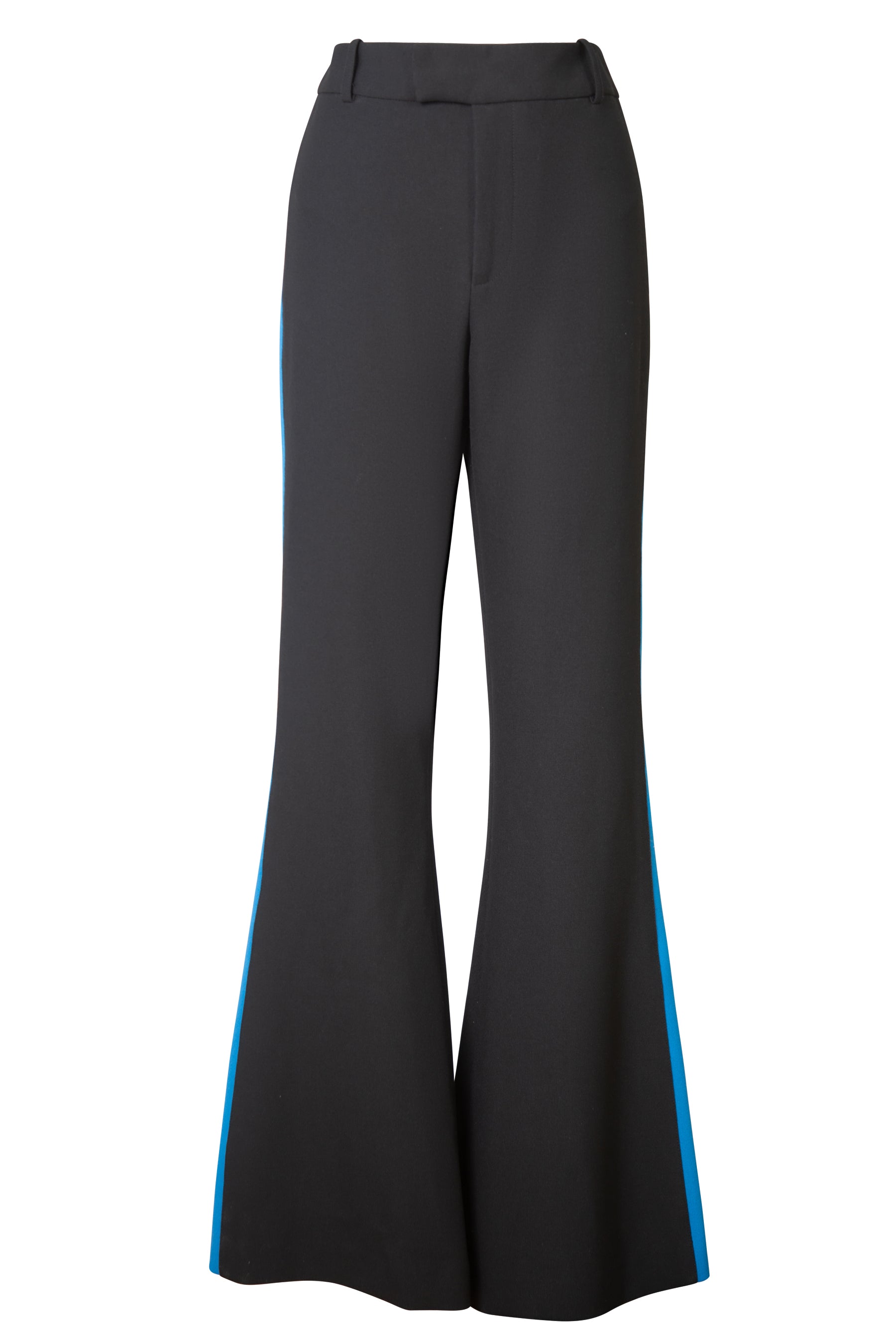 Smythe Tux Stripe Bootcut Pants in Black/Blue