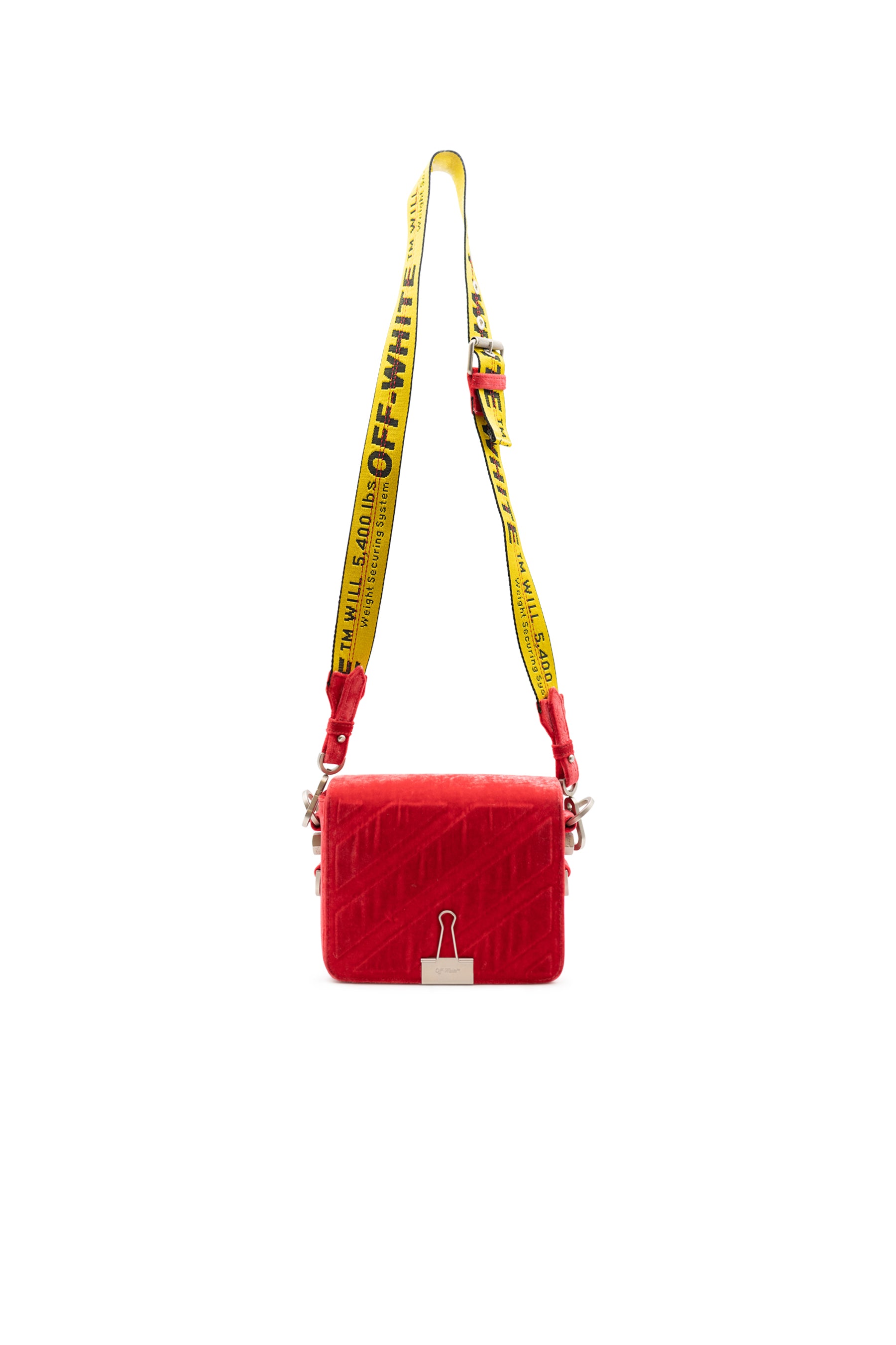 Off white red binder clip bag Clearance