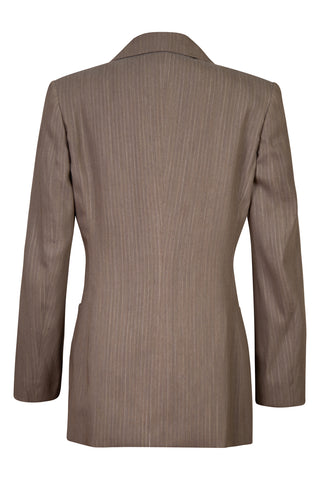 Richard Tyler Collection Striped Blazer in Brown Jackets Vintage   