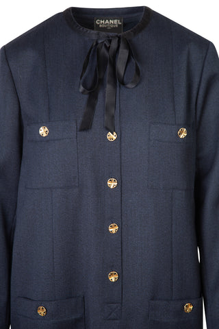 Vintage Clover Button Long Sleeve Dress Dresses Chanel   