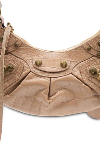 Le Cagole Croc Embossed Leather XS Shoulder Bag Shoulder Bags Balenciaga   