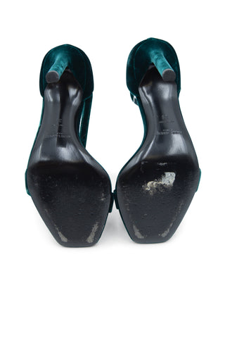 Amber Velvet Ankle-Strap 105mm Sandal Sandals Saint Laurent   