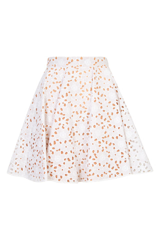 Floral Cotton Eyelet Skirt | (est. retail $1,470) Skirts Michael Kors Collection   
