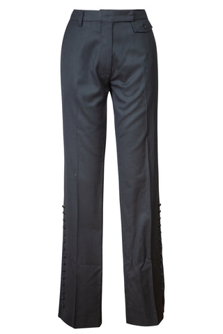 Button Trousers in Black