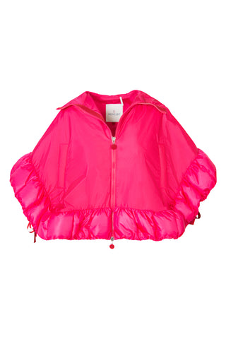 Pink Puffer Cape Jacket