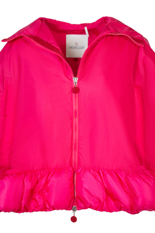 Pink Puffer Cape Jacket