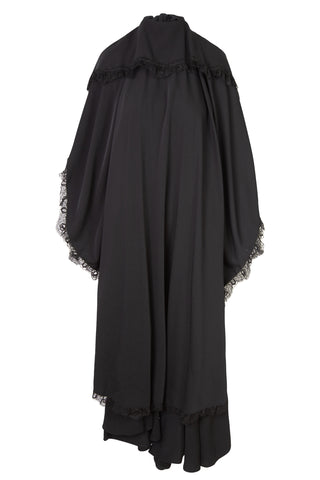 Lace-trimmed Draped Crepe Maxi Dress | FW '22 Runway (est. retail $3,115) Dresses Balenciaga   