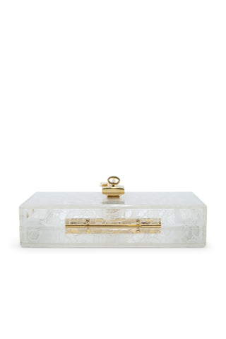 Taormina Lace Clutch Borse Bag Box in Clear | Dolce Collection (est. retail $2,395) Evening Bags Dolce & Gabbana   