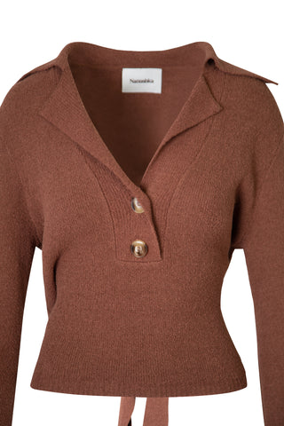 Rosalie Tie-Front Terry Knit Sweater | (est. retail $475)
