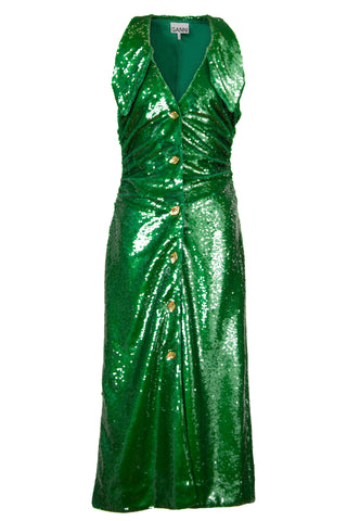 Sequin Ruched Midi Dress| new with tags | (est. retail $570) Dresses Ganni   