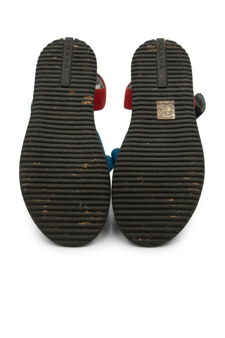 Suede Asymmetric Flat Sport Sandal Sandals Prada   