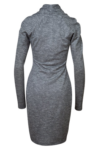 Wool Bodycon Mini Dress in Grey