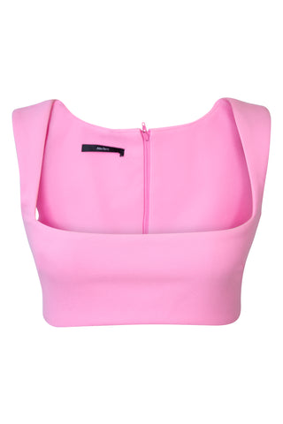Stretch Crepe Scoop Crop Top in Pink | new with tags  (est. retail $650)