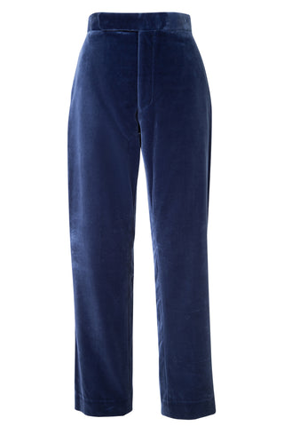 Velvet Straight Leg Pants in Blue | (est. retail $195)