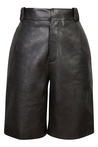 High-rise Leather Bermuda Shorts | (est. retail $2,690) Shorts Saint Laurent   