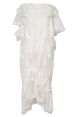 Sheer Beaded White Dress | Fall '20 Collection (est. retail $3,000)