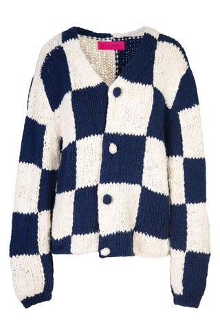 Checked Organic Cotton Cardigan | (est. retail $945) Sweaters & Knits The Elder Statesman   