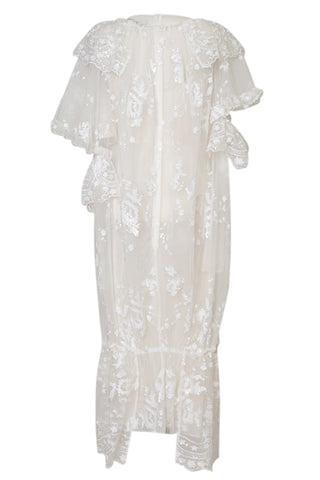 Sheer Beaded White Dress | Fall '20 Collection (est. retail $3,000) Dresses Simone Rocha   