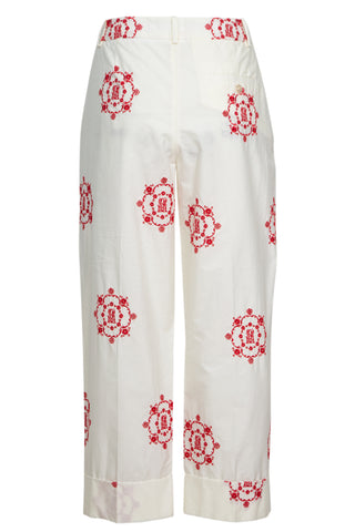 Logo-Embroidered Cropped Trousers | new with tags (est. retail $970) Pants Simone Rocha   