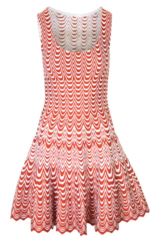 Jacquard-knit Scalloped Mini Dress | (est. retail $3,140) Dresses Alaia   