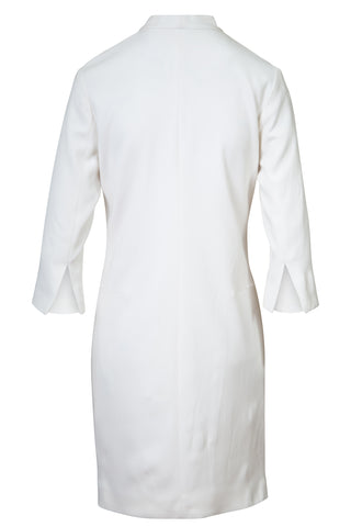 Tie Neck Mini Dress in White Dresses Nellie Partow   