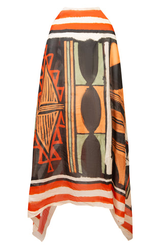 Abstract Print Pareo Skirt | (est. retail $260) Scarves & Shawls Johanna Ortiz   
