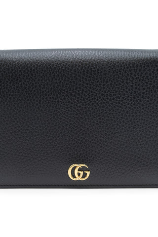 Petite Marmont Textured-leather Wallet with Chain | (est. retail $1,100) Crossbody Bags Gucci   