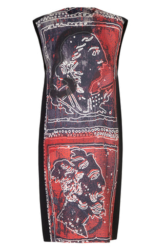 Jersey Sleeveless Roman Tile Print Dress | SS '09 Look 17