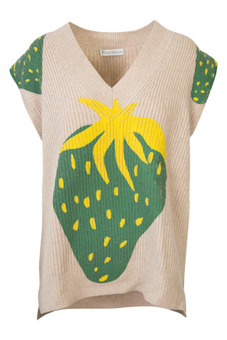 Strawberry V-Neck Vest | (est. retail $360)