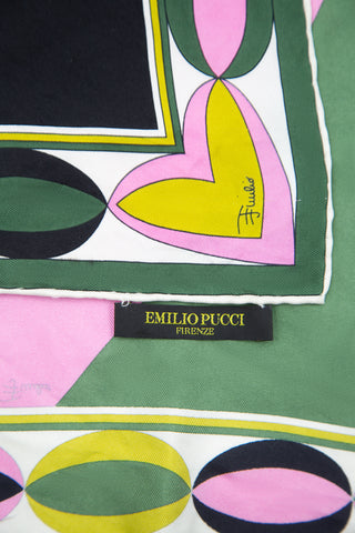 Abstract Printed Silk Scarf Scarves & Shawls Emilio Pucci   