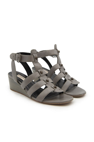 Studded Gladiator Sandal in Grey Sandals Balenciaga   